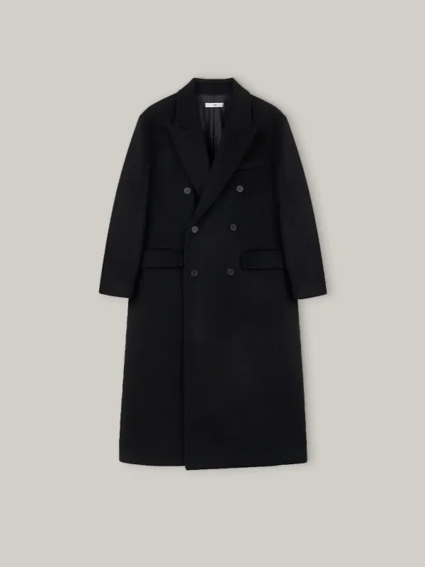Cashmere Double Coat - Black