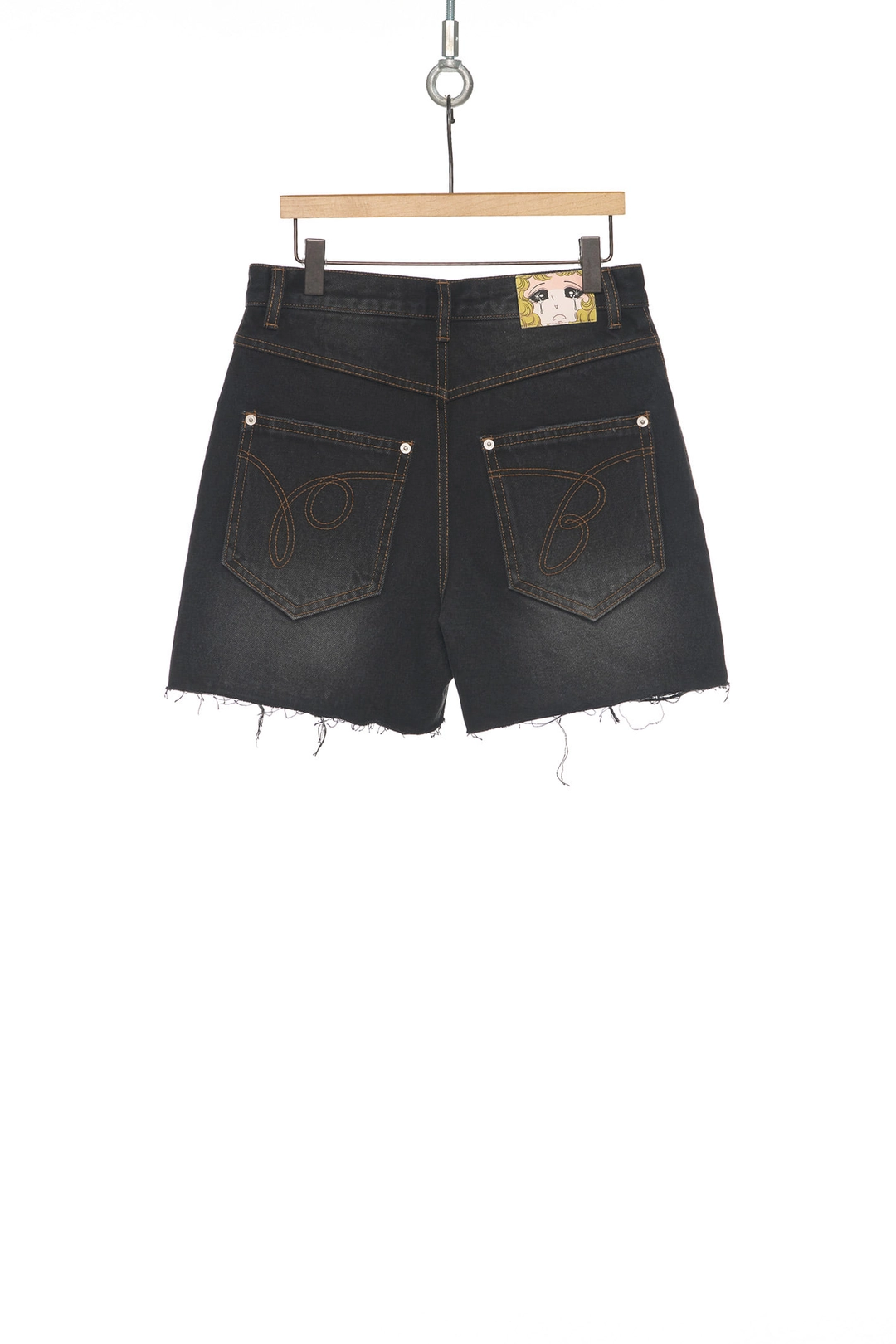 푸쉬버튼 SS25 BLACK DISTRESSED DENIM SHORTS 상품 이미지 3