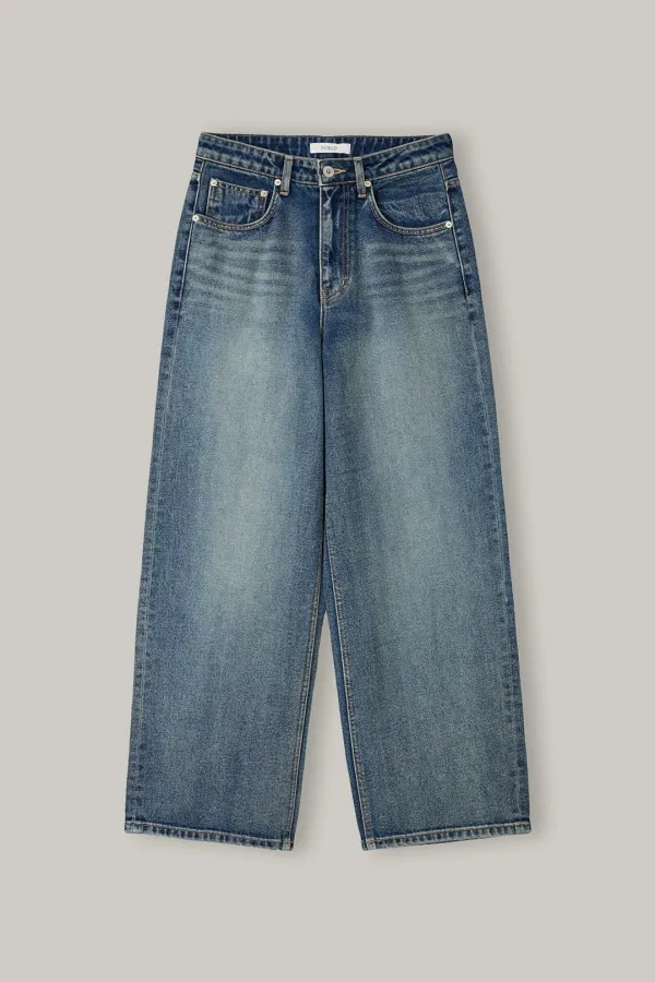 DE002 Deep Indigo Brush Denim (Dark Blue)