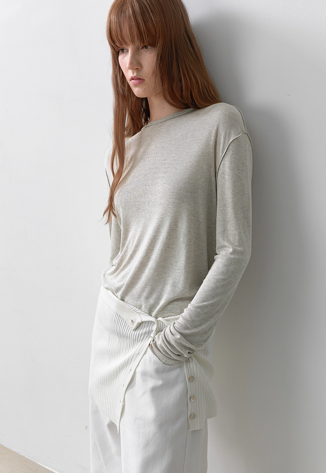 아뜰리에 나인 (T-7170)AN INTERLOCK LONG SLEEVE TEE 상품 이미지 2