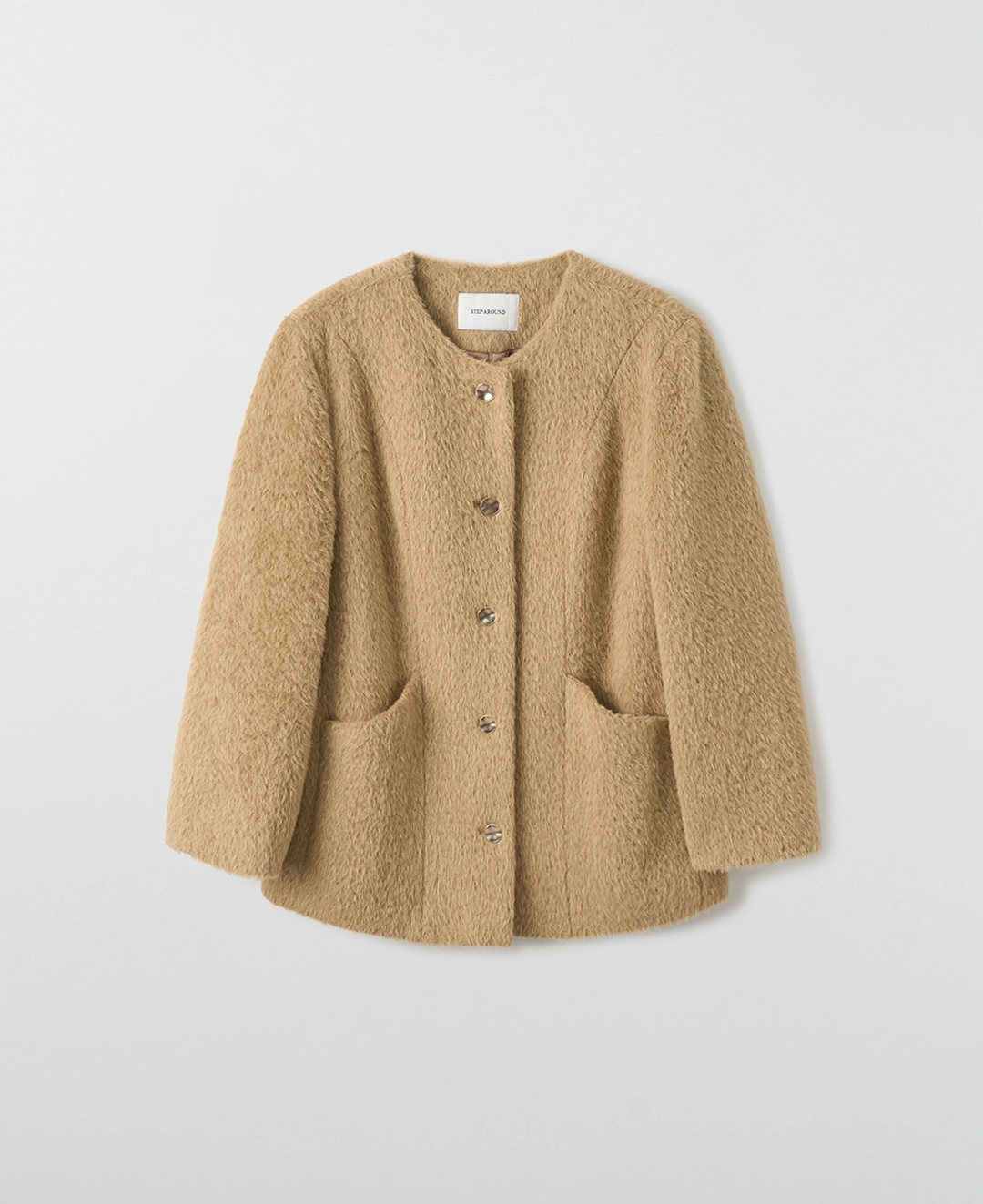 스텝어라운드 Suri Arpaca Round Mid Jacket_BEIGE 상품 이미지 2