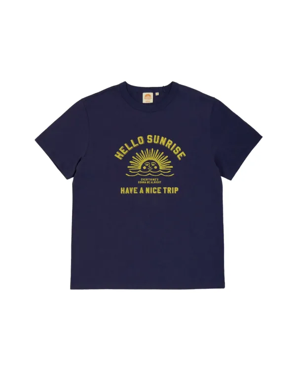 HS VTG Arch Logo Tee_Purple Navy
