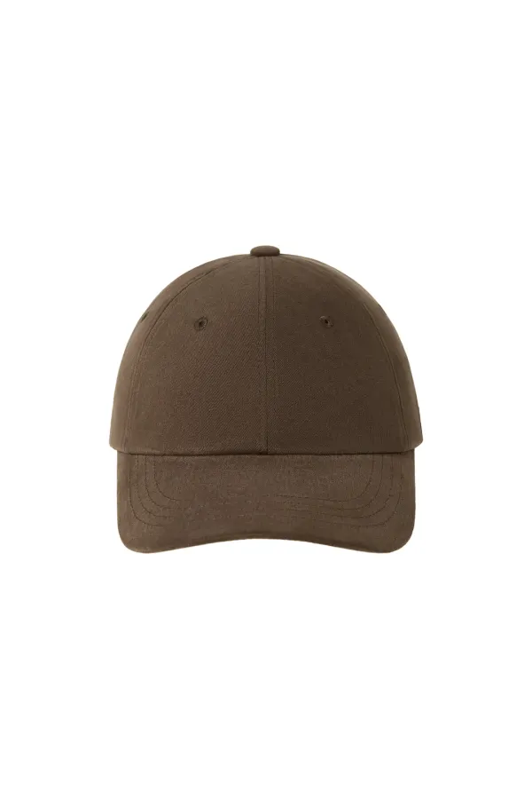 EMIS TAG BRUSHED BALL CAP-BROWN