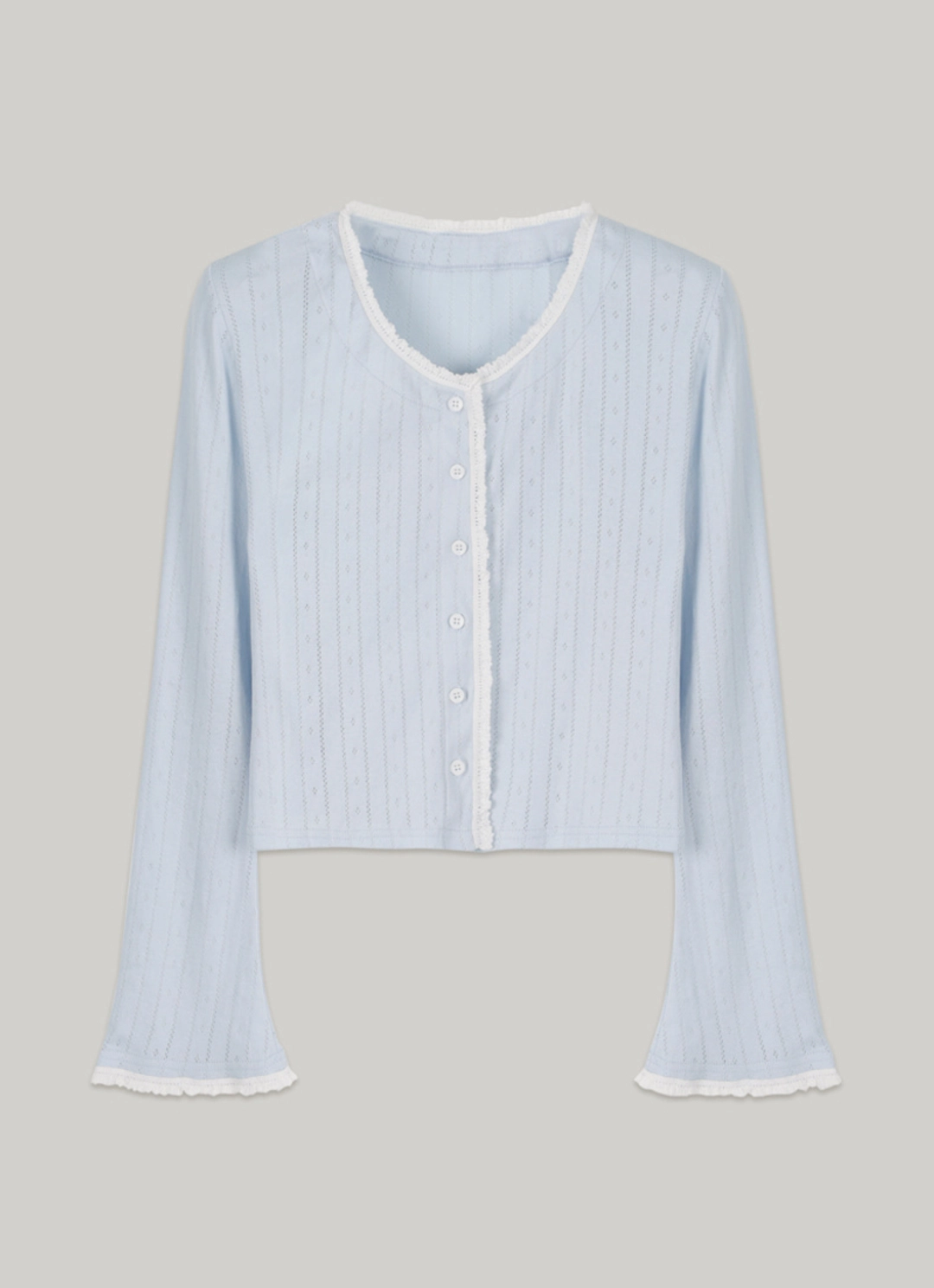 아워코모스 comos 1400 punching lace cardigan (light blue) 상품 이미지 3