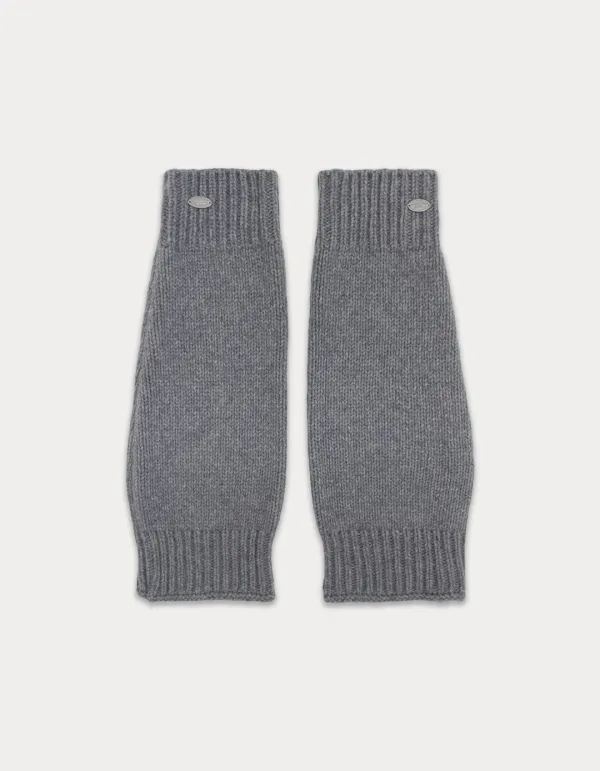 Wool Pendant Leg Warmer  - Grey