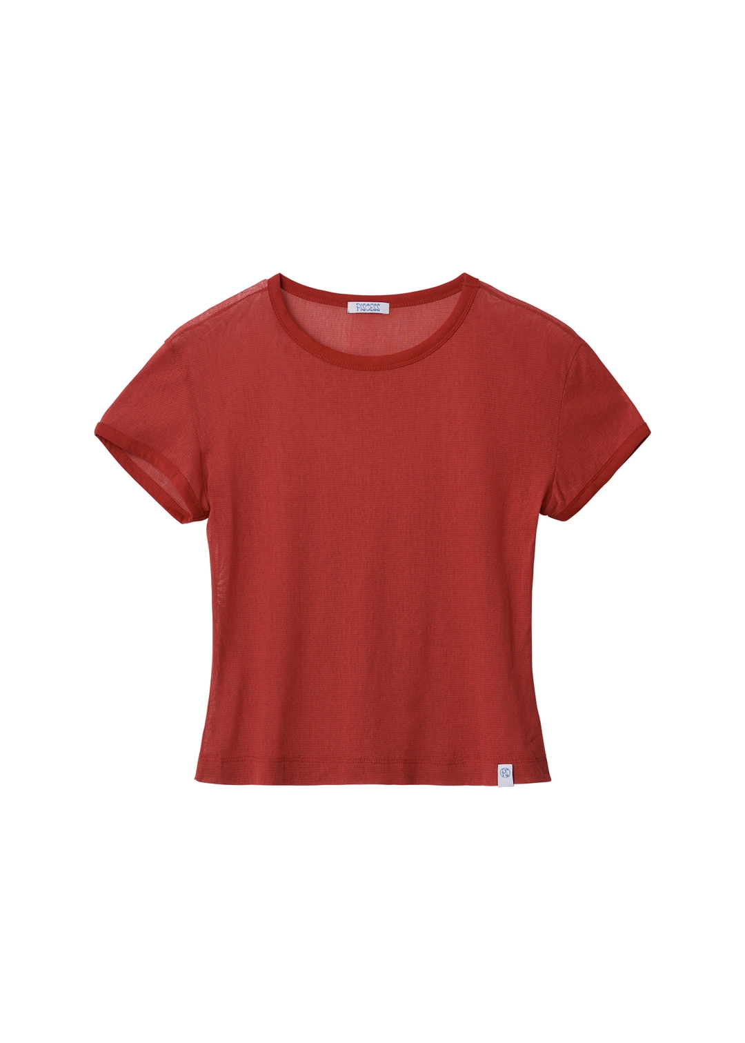 파이시스 Cotton Mesh Slim Fit T-shirt_Red 상품 이미지 2