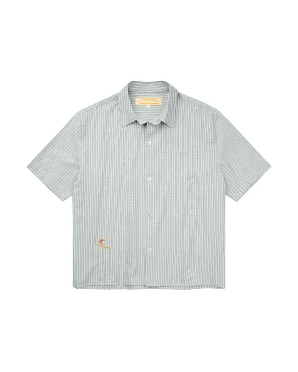 Surf Girl Check S/S Shirt_Grey