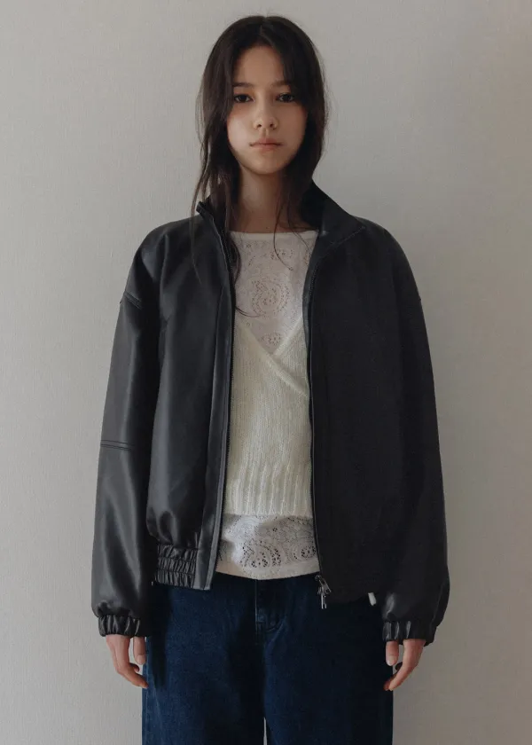 Arco leather jumper (black)