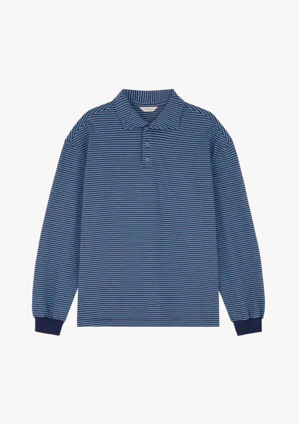 Frost Polo Shirt in Navy Stripe
