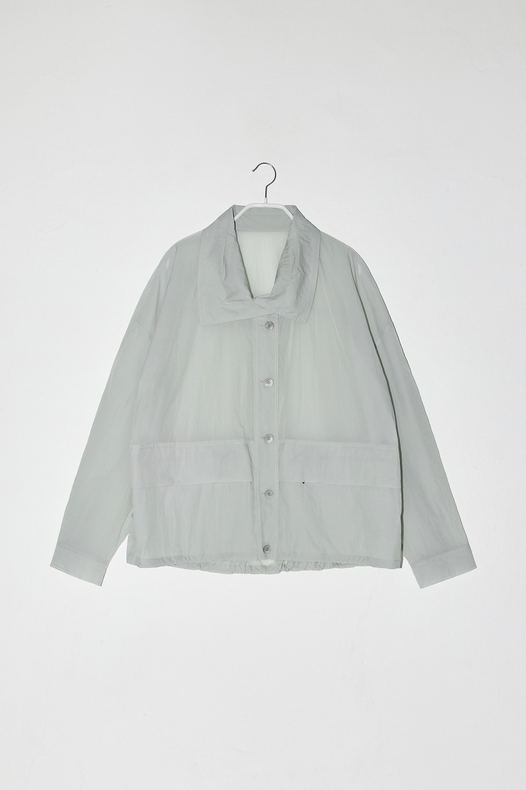 엔오르 NYLON WIND BREAKER SHIRT JUMPER - GREY 상품 이미지 1