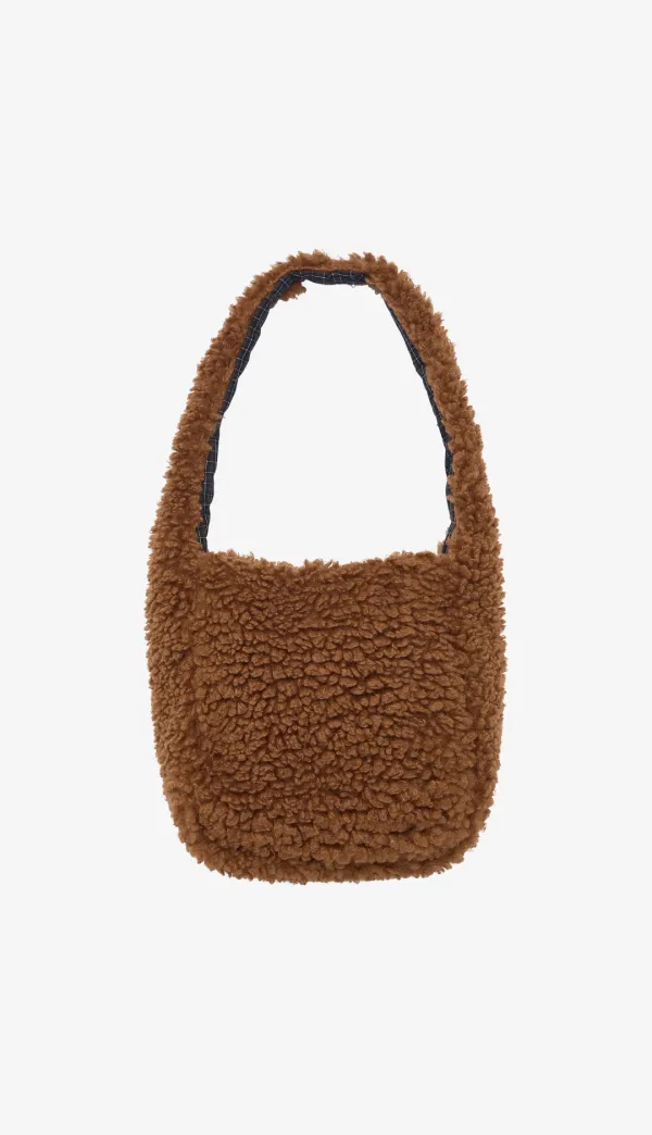 295. Fluffy Cross Bag _ Camel