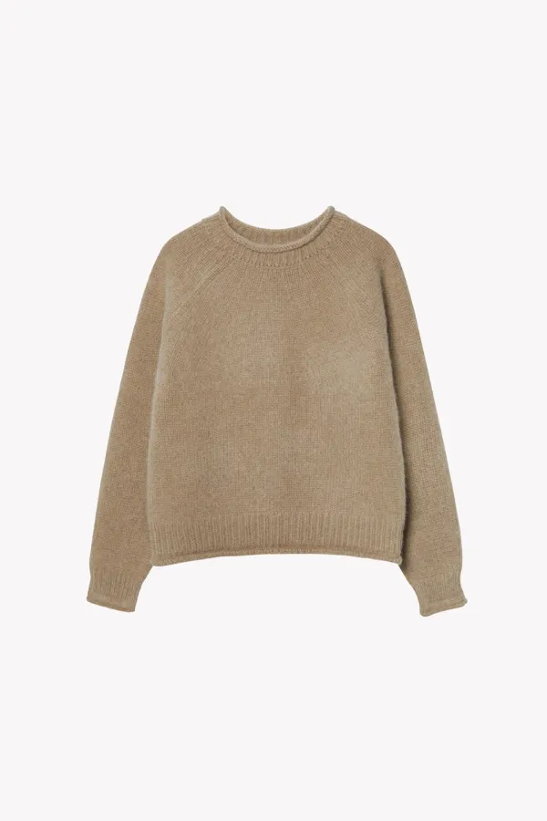 [Exclusive] Ferin Rolled neck Racoon Knit (Camel)