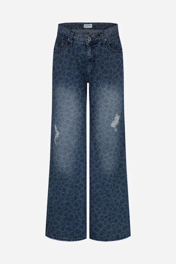 25SS flower flare denim jeans