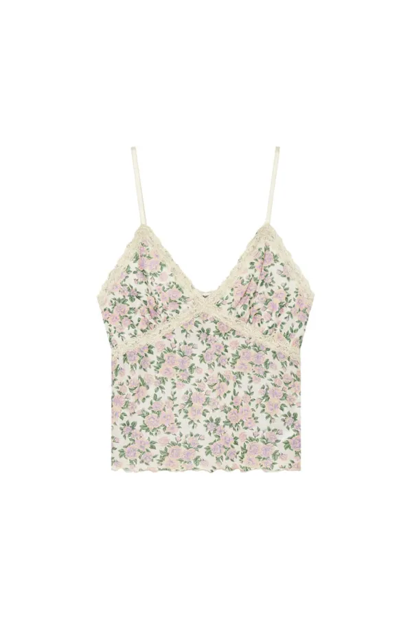 FLORAL 02 LACE CAMI TOP (IVORY)