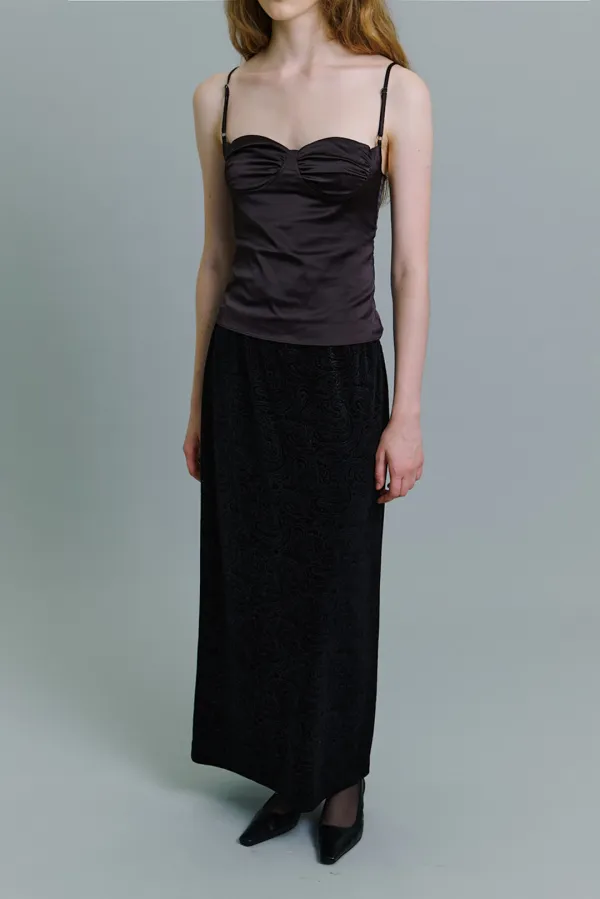 Velvet Paisley Skirt