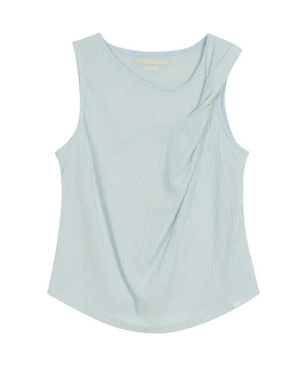 Twisted Sleeveless Top [Sky Blue]