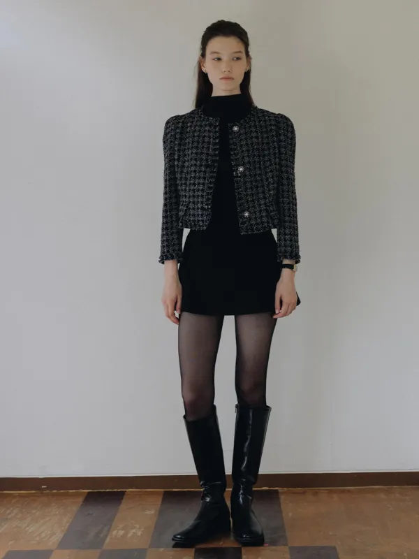 Tutu Fringe Tweed Jacket