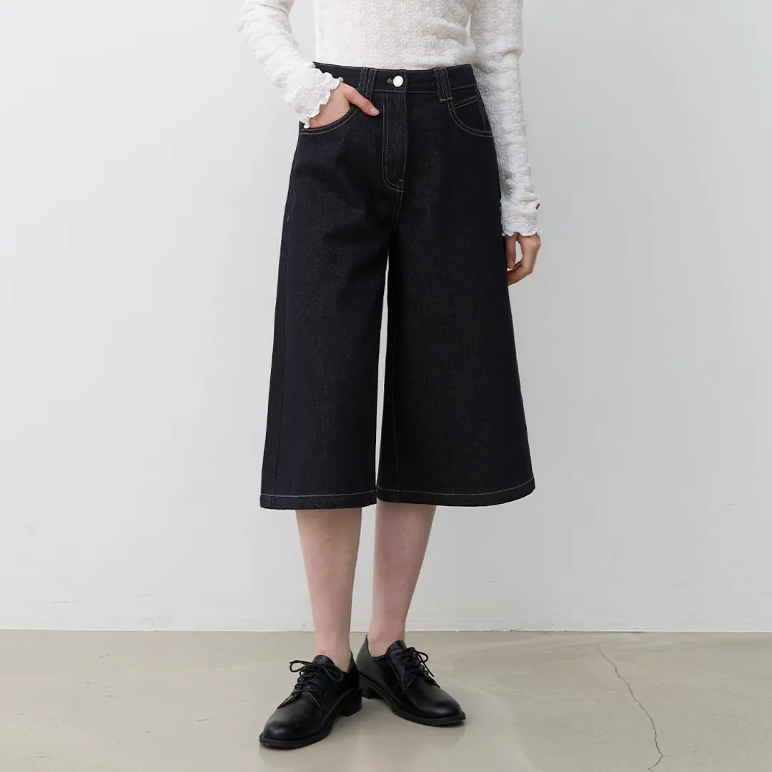 아뜰리에 나인 (PT-5616)BELLA BERMUDA DENIM PANTS 상품 이미지 1