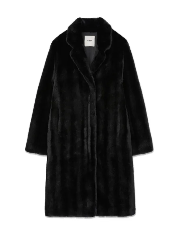 G HUSH FUR MID COAT (BLACK)