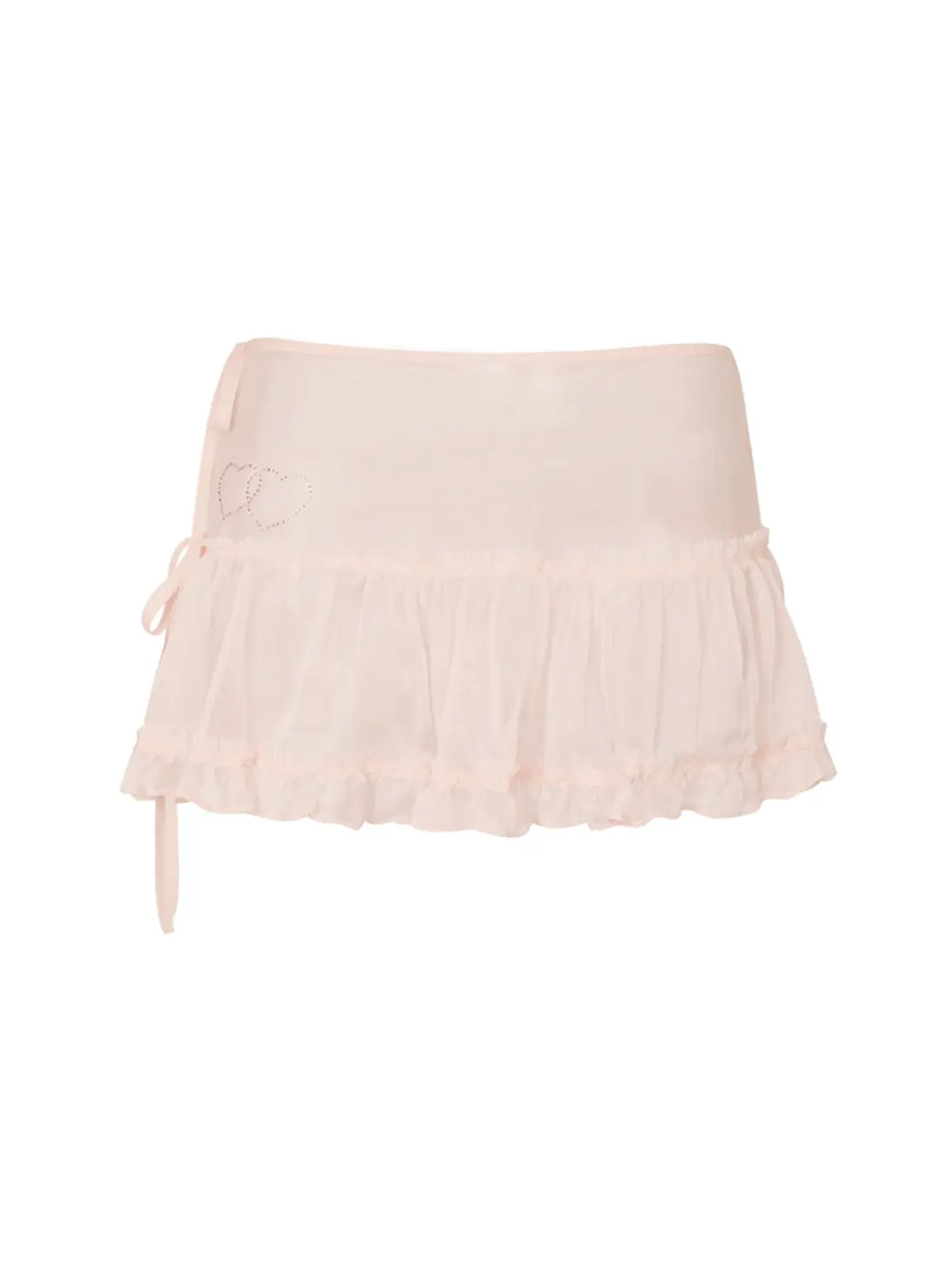 루루서울 Glow Sheer Layering Skirt (Peach) 상품 이미지 1