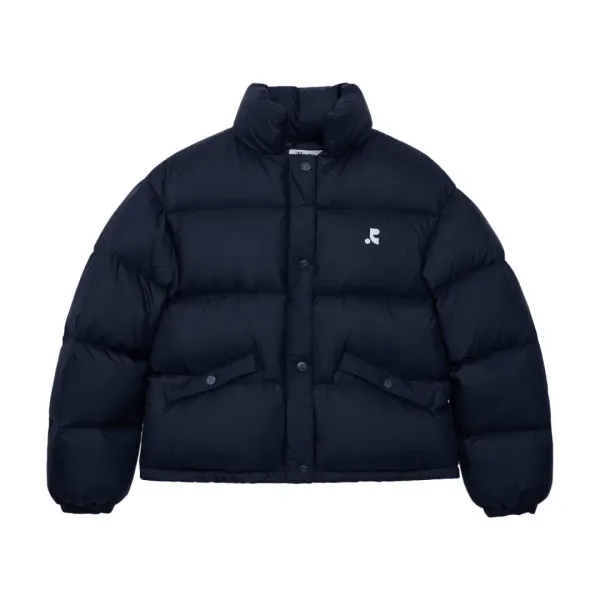 COLLAR DOWN JACKET - NAVY