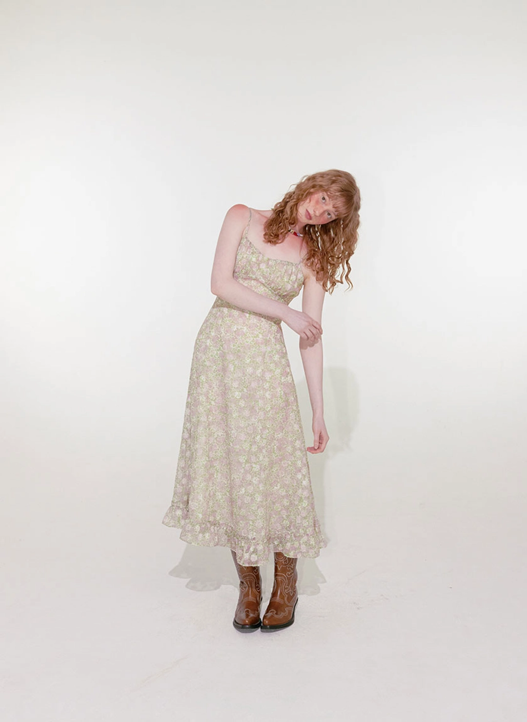 루루서울 Lily Shirring Long Dress (Light Green) 상품 이미지 2