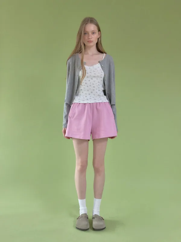 artisan cut detail shorts (pink)