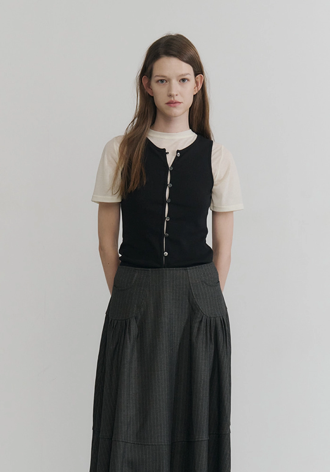 이브세이지 Sheer half tee (Ivory) 상품 이미지 2