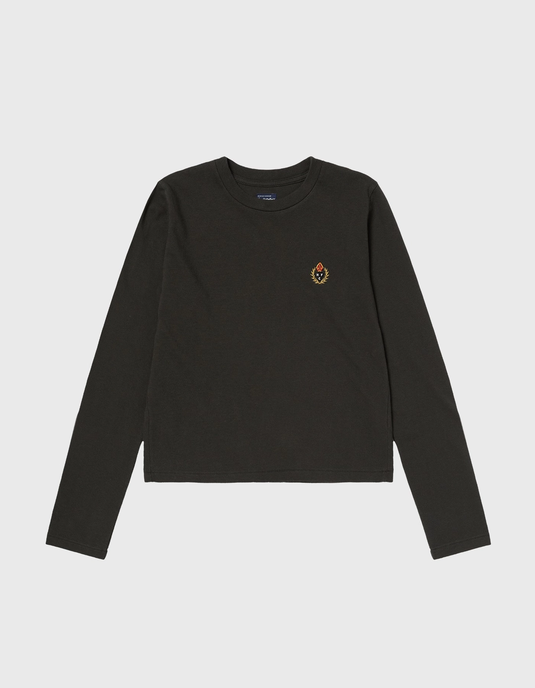 헤리티지플로스 CREST WASHED 17S LONG SLEEVE (W) / Black 상품 이미지 1