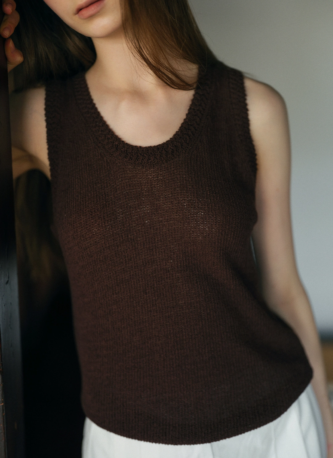 르닐 Harriette Knit Sleeveless (Brown) 상품 이미지 3
