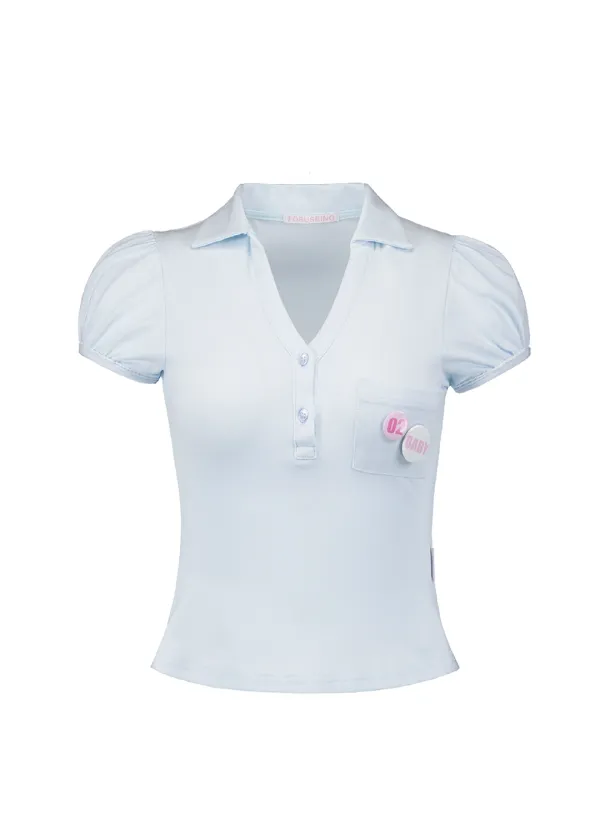 SUGAR CLUB PK SHIRT [SKY BLUE]