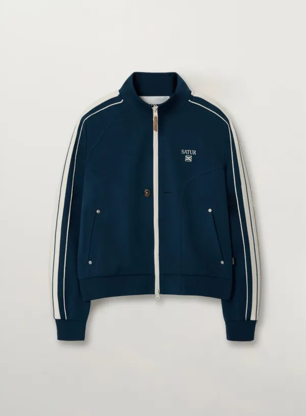 (W) Essential Lawton Track Zip-up Jacket - Blue