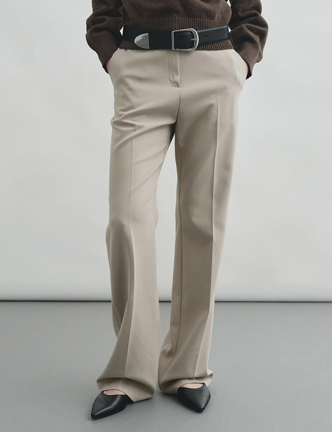 몽돌 세미 부츠컷 슬랙스 베이지 MDPT021BEIGE 상품 이미지 2