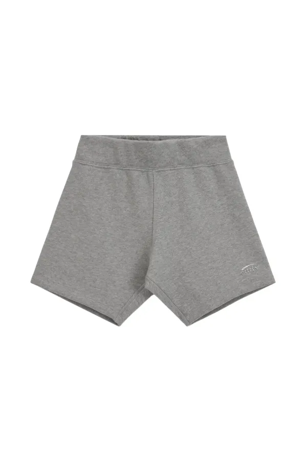 24/7 SWEAT BIKER SHORTS-MELANGE GRAY