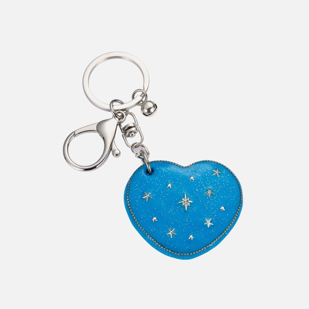 엔프프 heart dia mirror key ring-blue 상품 이미지 1
