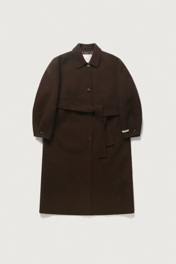 FORME WOOL HANDMADE COAT [DEEP BROWN]