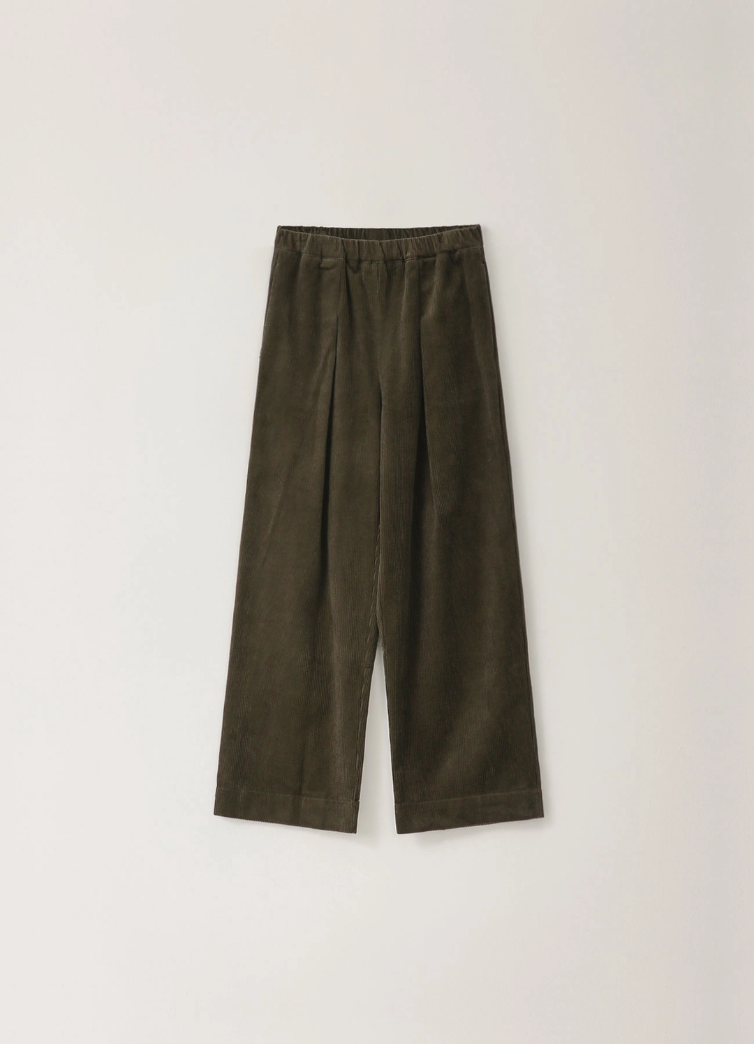 페블엠 Corduroy Banding Loose Pants - Khaki 상품 이미지 1