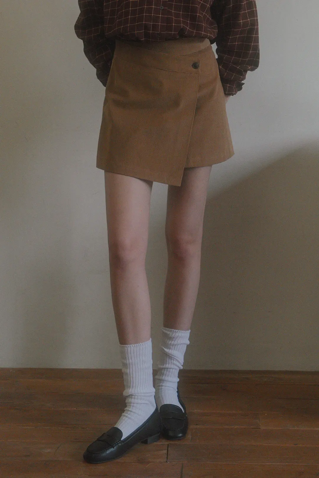 위드아웃썸머 Early corduroy mini skirt_camel 상품 이미지 2
