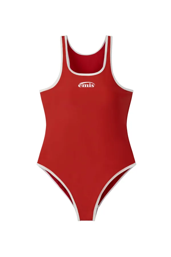 RACER BACK SWIMSUIT-RED