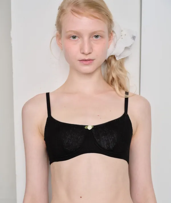 TXT X TSW Eyelet Wireless Bralette [Black]