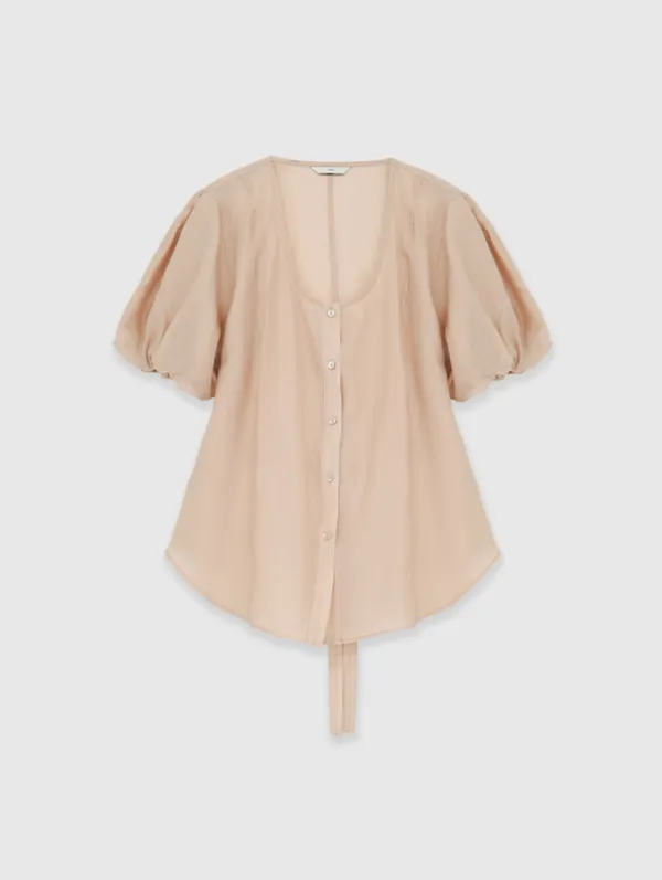 Tencel Line Blouse (Dried Pink)