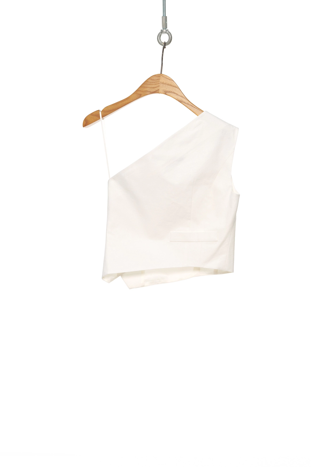 푸쉬버튼 SS25 WHITE ONE SHOULDER VEST 상품 이미지 3