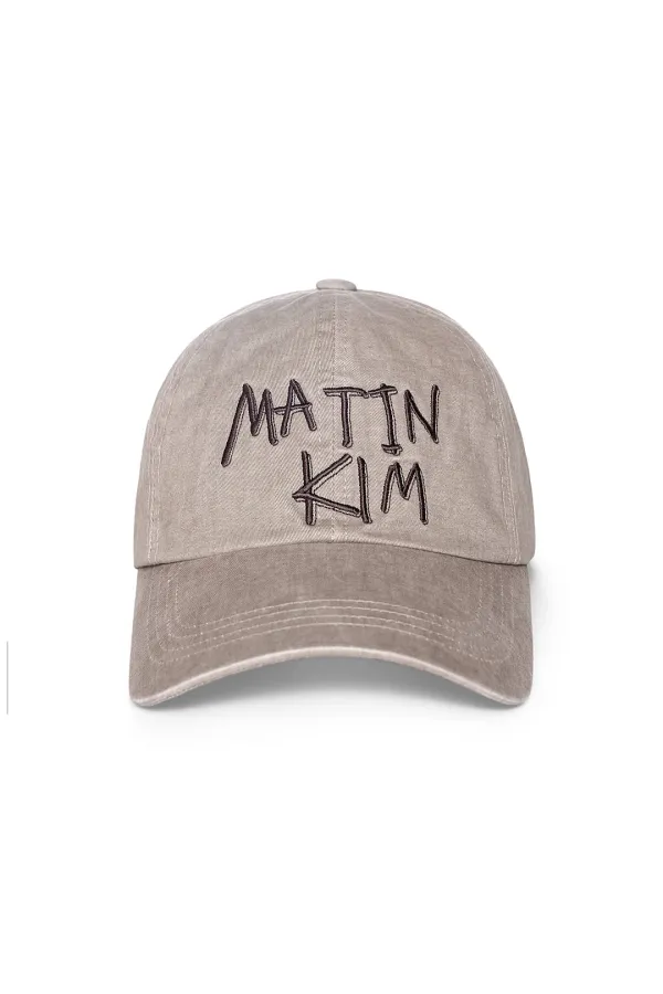 VINTAGE WASHED GRAFFITI BALL CAP IN KHAKI BROWN