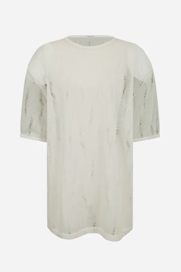 25SS vintage net t-shirt