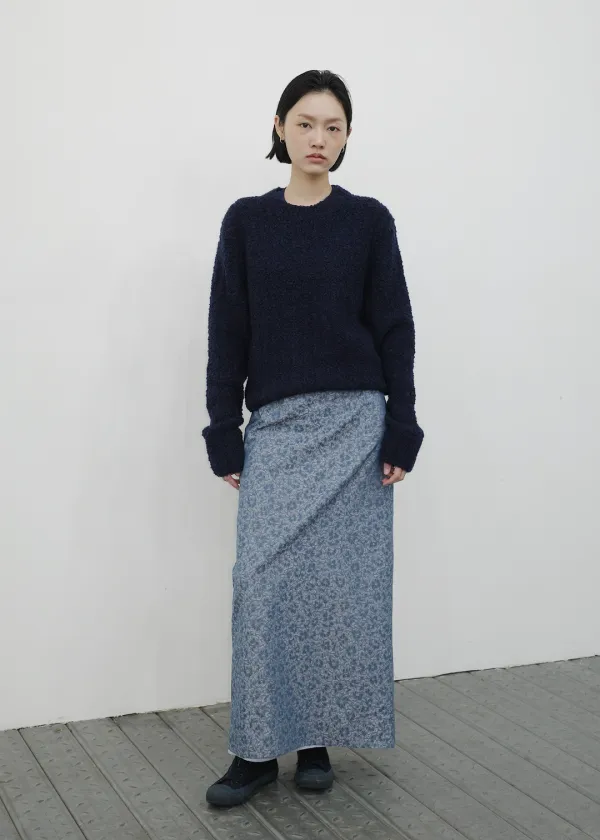 [ 바로배송 ] BOTANIC MAXI SKIRT [BLUE]