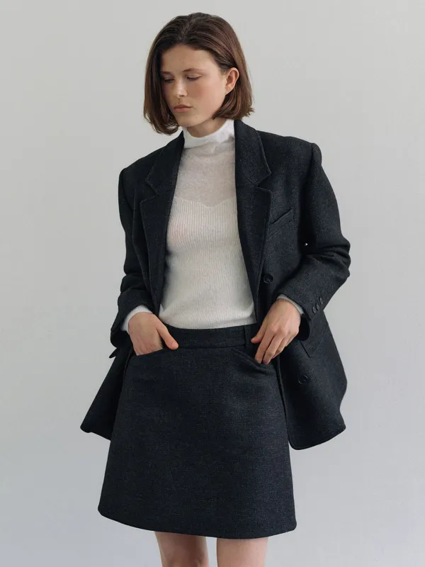 DEMURE WOOL BOY JK_CHARCOAL