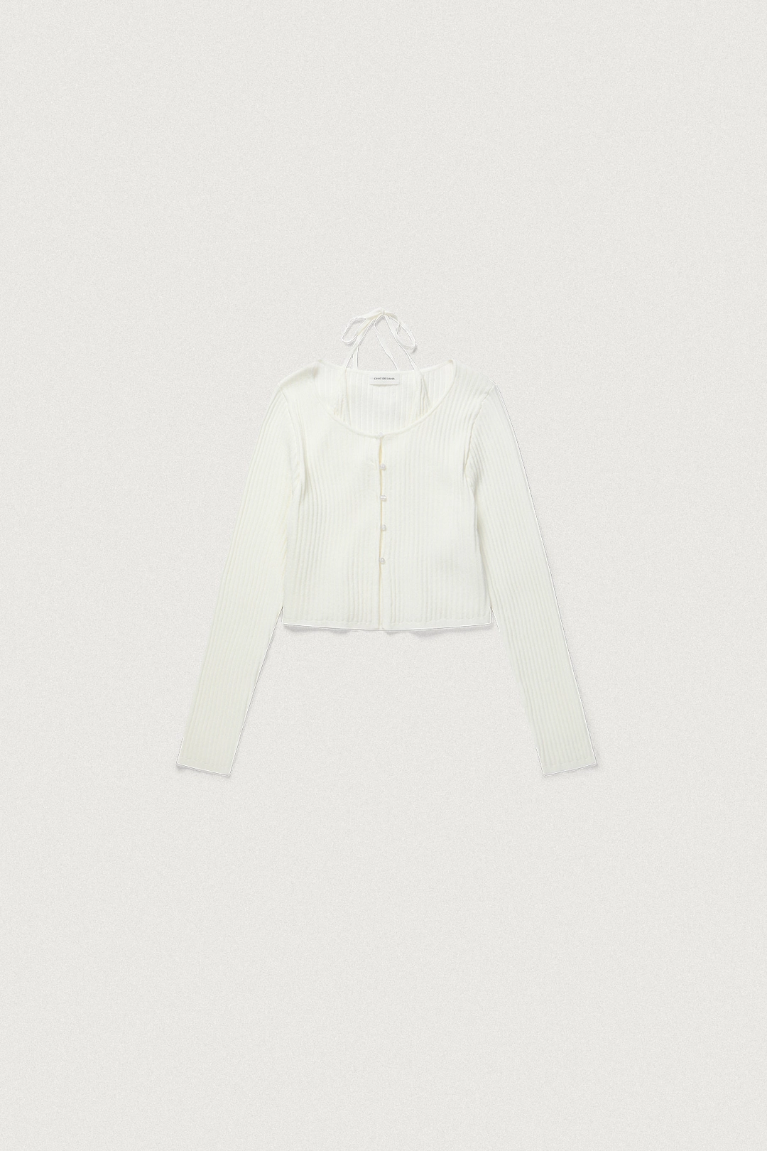 샤드라마 HALTERNECK SLEEVELESS LAYERED CARDIGAN [IVORY] 상품 이미지 1
