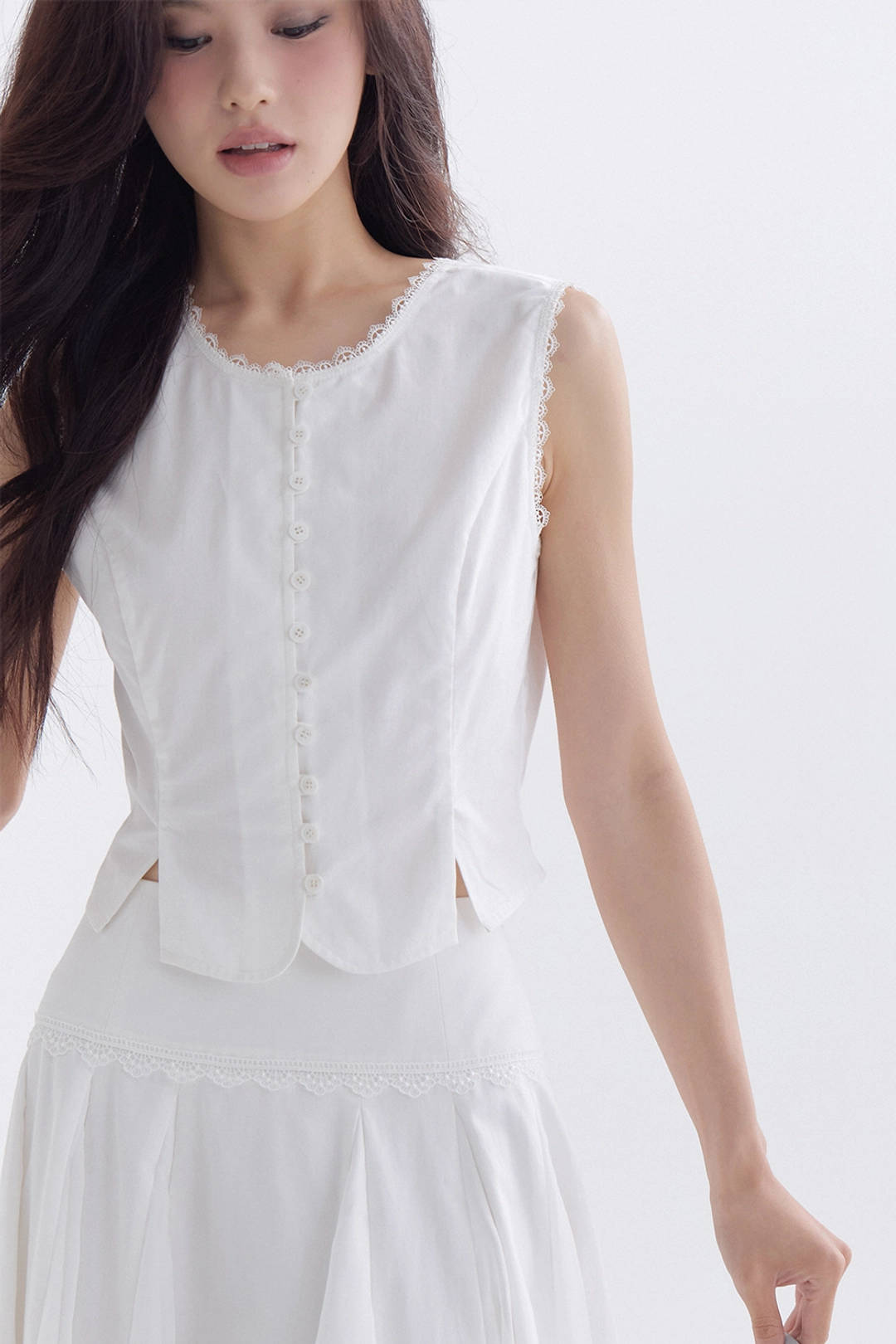 더티스 Poem Button Vest (Ivory) 상품 이미지 2