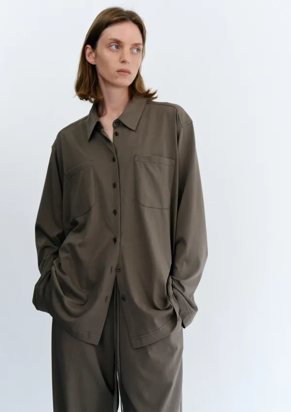 Classic Lounge Shirt in Khaki Brown