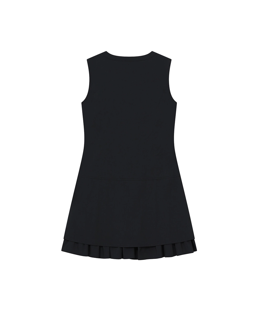 미세키서울 [Hannah X Misekiseoul] Hannah ruffle layered midi onepiece BLACK 상품 이미지 2